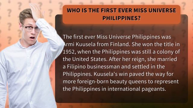 Who is the first ever Miss Universe Philippines? смотреть онлайн