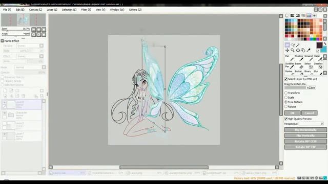 Speedpaint #8 Laura Enchantix Lineart+Color/Winx