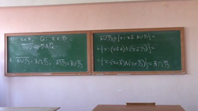 Законы теории множеств