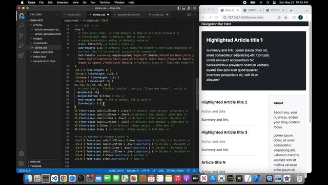 Learn HTML, CSS, and Bootstrap by building a blog site. Part 6) Text смотреть онлайн