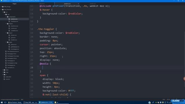 Sass Practical Course in Arabic #21 - Responsive - Header Part 2 смотреть онлайн