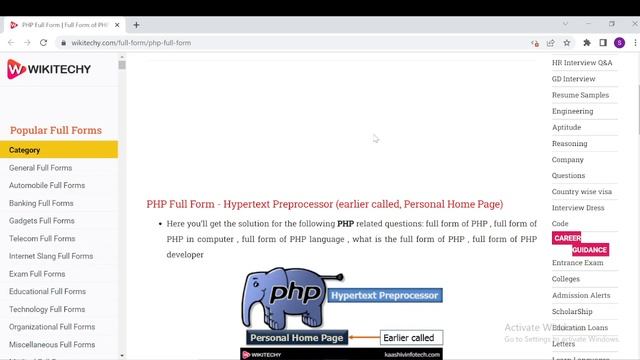 PHP Full Form | Full Form of PHP - PHP Full Form - Hypertext Preprocessor смотреть онлайн