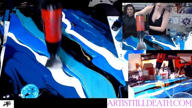 Testing Stone Coat Blue Base Tint! 2 foot by 2 foot resin pour with my sister!!! смотреть онлайн