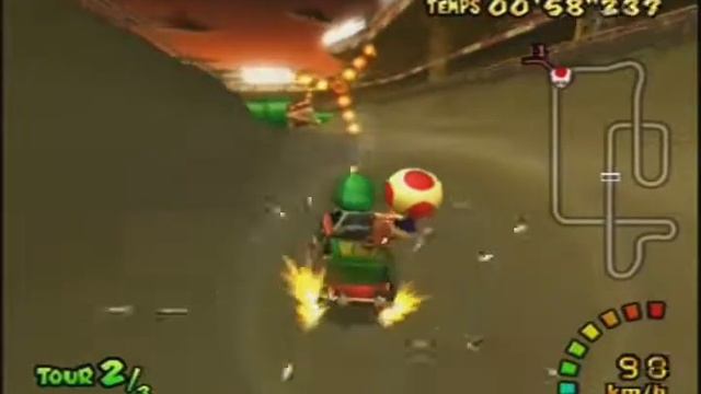 Waluigi Stadium -Flap : 30"956 ~ Mario Kart: Double Dash!! смотреть онлайн