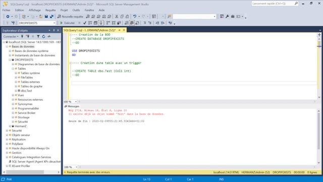 SQL SERVER 37 DROP IF EXISTS смотреть онлайн