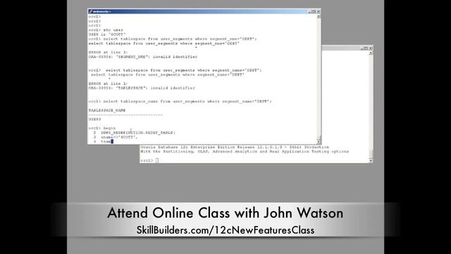 Oracle Database 12c New Features Tutorial - Enhanced Online Move Capabilities смотреть онлайн