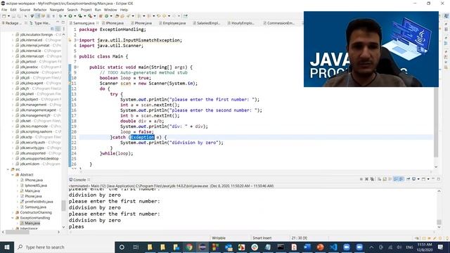 22 - Java programming - Exception handling смотреть онлайн