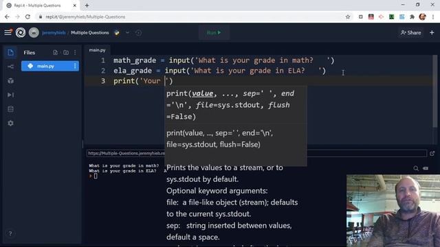 Writing Multiple Questions in Python смотреть онлайн