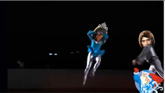 Пример сюжета новогодней видео-открытки "Звездный лед!" - подарок для себя, друзей или коллег! смотреть онлайн
