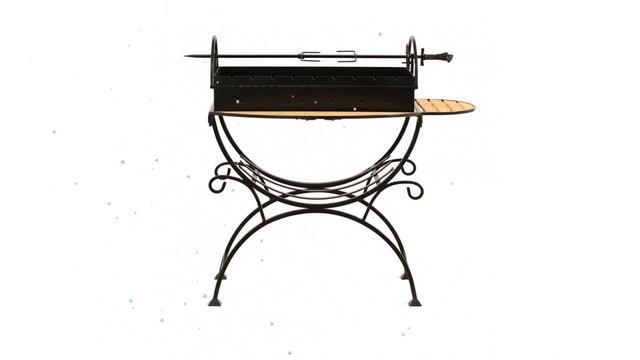 Мангал садовый МСД, сталь 4мм (DOORZ), с дровницей обзор МСД 4 мм. производитель МПП Дорз (Россия)