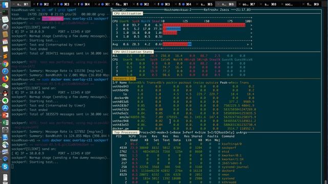 profiling sockperf (UDP) in docker container with different message size смотреть онлайн