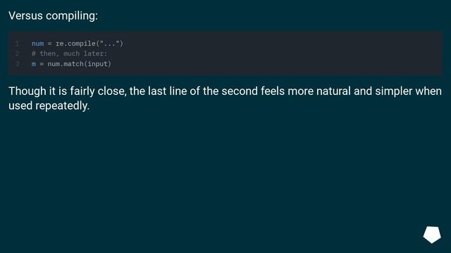 Is it worth using Python's re.compile? смотреть онлайн