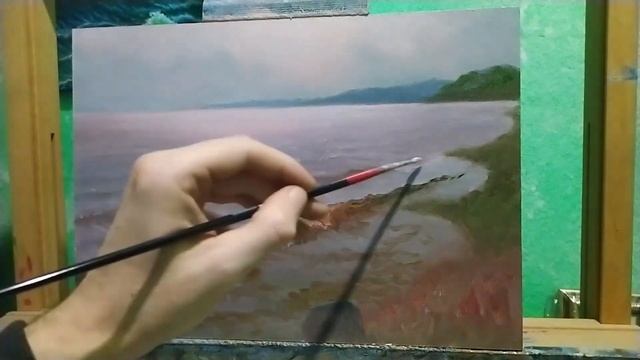 Как написать "Море" рисуем морской пейзаж,камни|как нарисовать морской пейзаж смотреть онлайн