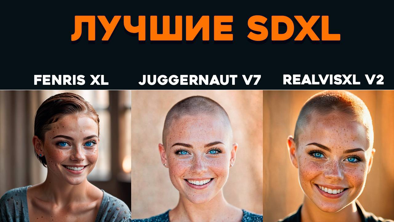 SDXL сравнение моделей | FenrisXL | JuggernautXL 7 | RealvisXL 2 | Stable Diffusion смотреть онлайн
