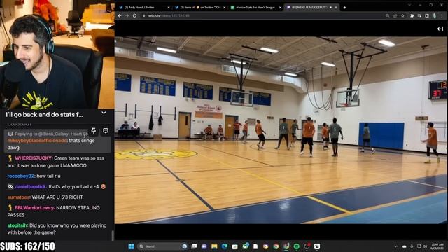 Reacting to my Men's League Basketball Game смотреть онлайн