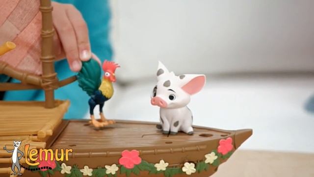 LEMUR.TOYS: Интерактивный набор Моана в лодке со световыми эффектами Starlight Canoe and Friends смотреть онлайн