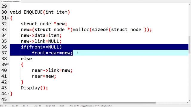 Queue using Linked List: Program смотреть онлайн