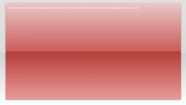 Web push notification example with PHP backend смотреть онлайн