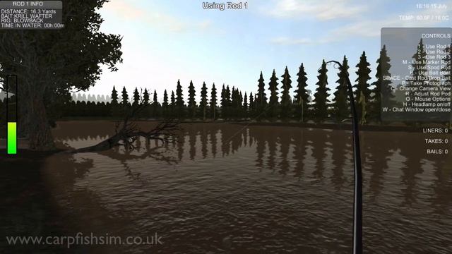 Carp Fishing Simulator - Playing a fish - Work in progress смотреть онлайн