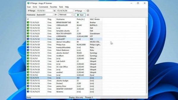 Angry IP Scanner for Network Scanning
