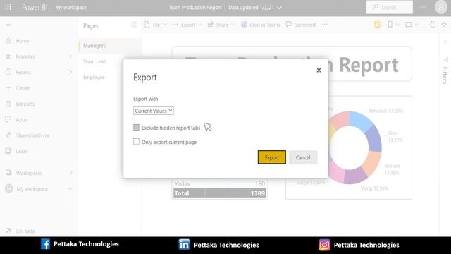 How To Export Power BI Reports To PDF File