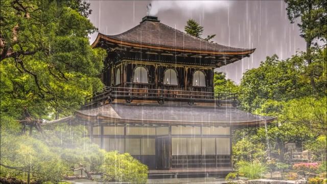 Сон под шум дождя в китайском саду, 2 Часа Звуки Природы для Релакса, сна, усыпляющие звуки дождя смотреть онлайн