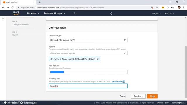 4 AWS Data Sync - Create a data transfer Task смотреть онлайн