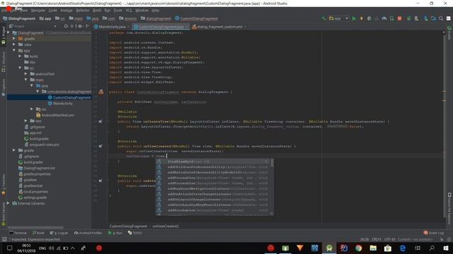 Custom Dialog Fragment To Activity - Android Tutorial смотреть онлайн