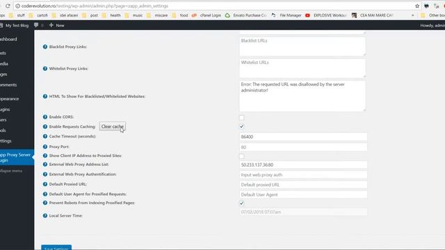 Zapp Proxy Server Plugin For WordPress