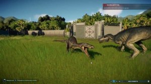 Jurassic World Evolution 2 бои динозавров-аллозавр VS барионикс