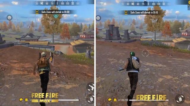 Free Fire Max VS Free Fire | Comparison Of Details & Physics & Graphics ??