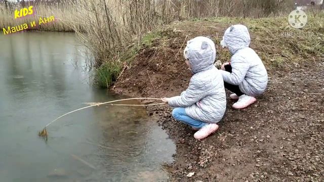 РЫБАЛКА Как она бывает. А рыбу купим в магазине ?Видео от KIDS Маша и Аня смотреть онлайн