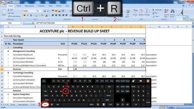 Financial Modeling Shortcuts in Excel - Copy Formula in Multiplel Sections Windows смотреть онлайн