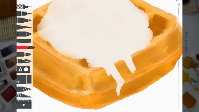 How to paint Waffle Ice Cream using Tayasui Sketches Pro смотреть онлайн