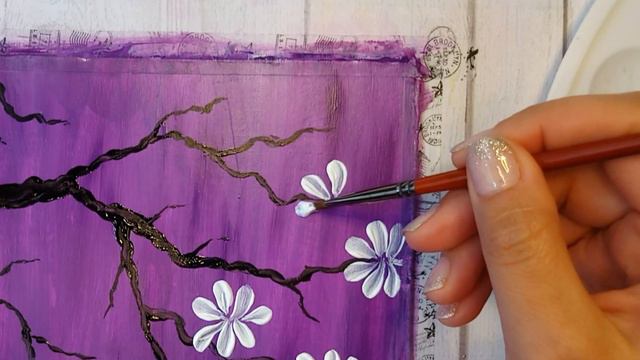 White Flowers | Easy Acrylic Painting For Beginners | How To Paint Flowers | Simple Tutorial