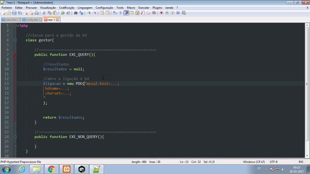 029 PHP 2017 PHP e MySQL criacao de uma classe PDO parte 1 смотреть онлайн
