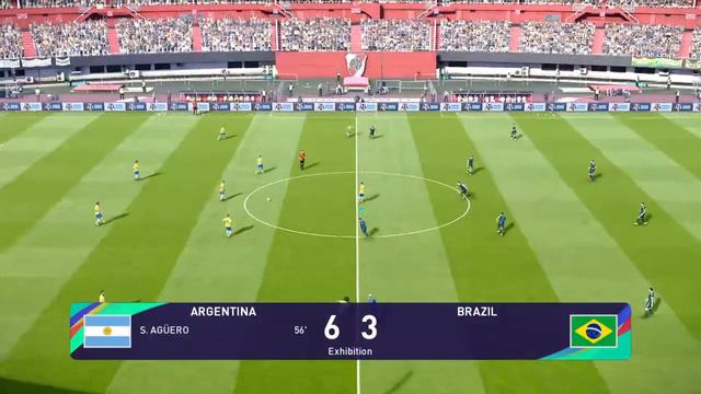 Pes 2021 Argentina vs Brazil espanyol Argentina commentary 2021 new year смотреть онлайн