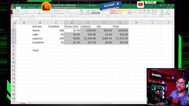 Curso Básico de Excel desde Cero - Aprende a Dominar Excel Paso a Paso Clase 5 Ejercicio práctico смотреть онлайн