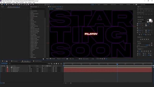 ДЕЛАЕМ заставку СТРИМ СКОРО НАЧНЕТСЯ. Starting Soon. STREAM ALERTS. After Effects Tutorial (FREE)