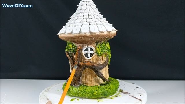 DIY Flowering vine Fairy House Lamp Using Plastic Bottles and Das clay смотреть онлайн