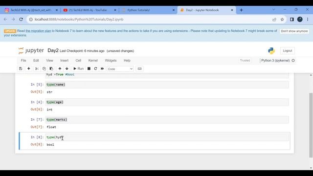 Variables and Datatypes in Python || In Telugu || TechEd With Aj смотреть онлайн