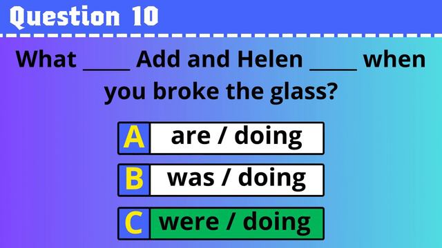 Past Continuous Test। English Grammar Test। English Quiz смотреть онлайн