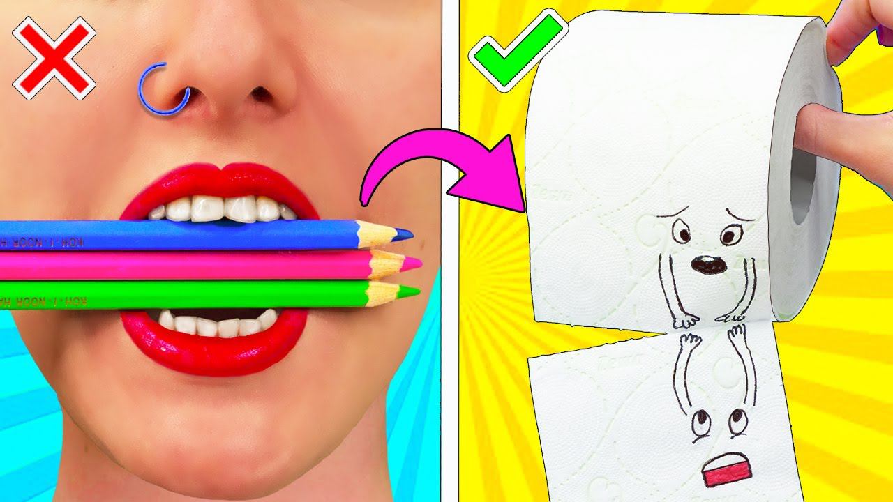 13 ЛАЙФХАКОВ для рисования и необычных поделок АНТИСТРЕСС! ШКОЛЬНЫЕ Идеи своими руками LIFE HACKS смотреть онлайн