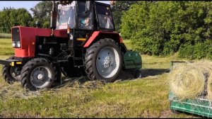 Сенокос 2020. Трактор ЮМЗ-6 и Китайский Пресс-Подборщик YK 850. Часть 1.