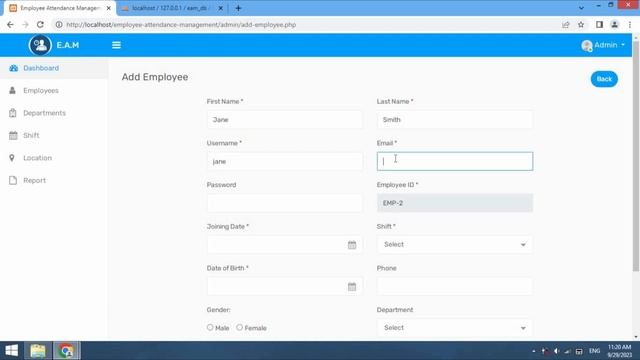 Employee Attendance Management System in PHP MySQL with Source Code смотреть онлайн