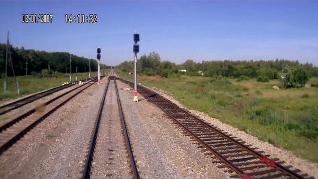 Ряжск 1 -Скопин -Вослебово из кабины машиниста. смотреть онлайн