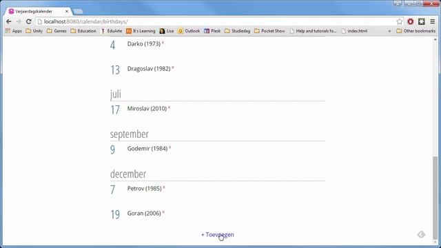 PHP exercise: Birthday calendar смотреть онлайн