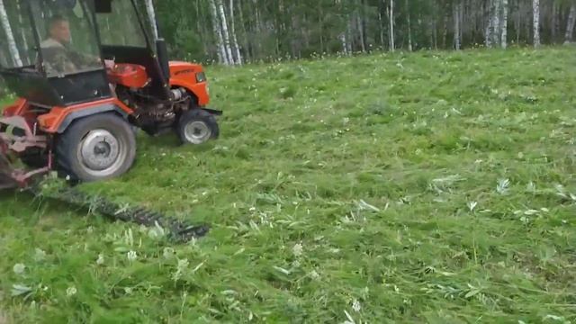 Заготовка сена минитрактор уралец 180