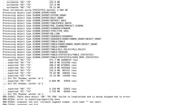 Databases: Datapump export taking too much time to complete смотреть онлайн