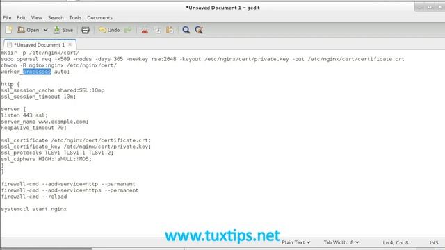 How to setup Nginx HTTPS server on CentOS 7 linux. смотреть онлайн